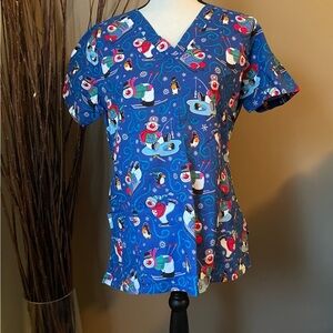 Blue Printed Women's Top